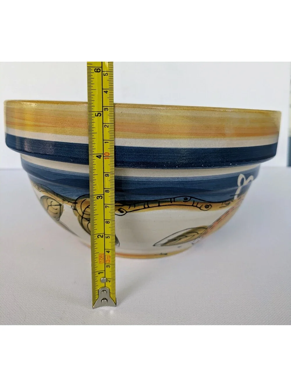 90s Y2k Tuscan Style Lemon / Citrus Fruit Bowl, Nantucket Home, 10